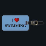 I LIEBE SCHWIMMEN GEPÄCKANHÄNGER<br><div class="desc">Ich LIEBE SCHWIMMEN Gepäckanhänger. MEIN ORIGINALARTWORK unter zazzle.com/virginia5050,  INTERNATIONAL GIFTS unter zazzle.com/InternationalGifts,  Birthday Gift Store unter zazzle.com/BirthdayGiftStore,  Florida Gift Store unter zazzle.com/FloridaGiftStore und Retirement Gift Store unter www.zazzle.com/RetirementGiftStore*</div>