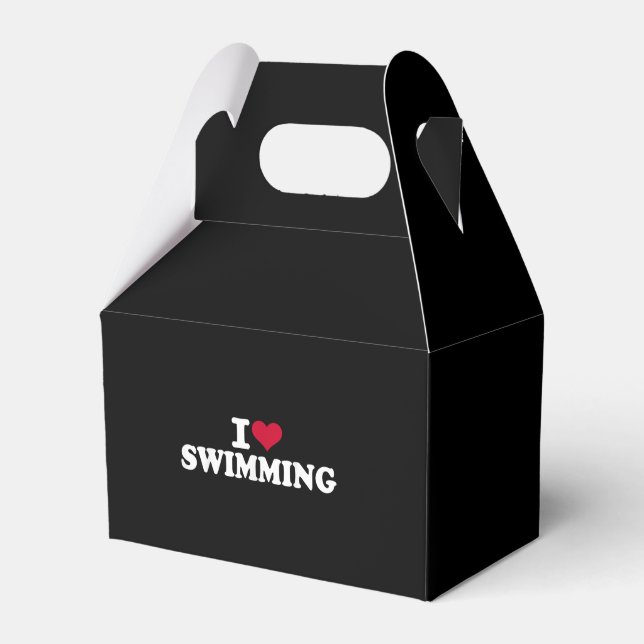 I Liebe schwimmen Geschenkschachtel (Vorderseite)