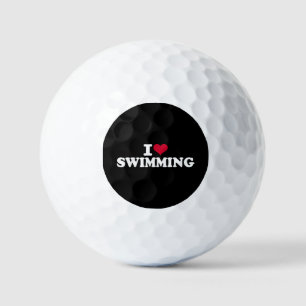 I Liebe schwimmen Golfball