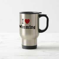 I Liebe Schwimmen Herz Brauch personalisiert