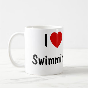I Liebe Schwimmen Kaffeetasse