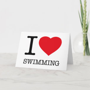 I LIEBE SCHWIMMEN KARTE
