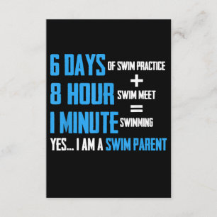 I Liebe Schwimmen - Kindergartendesign Begleitkarte