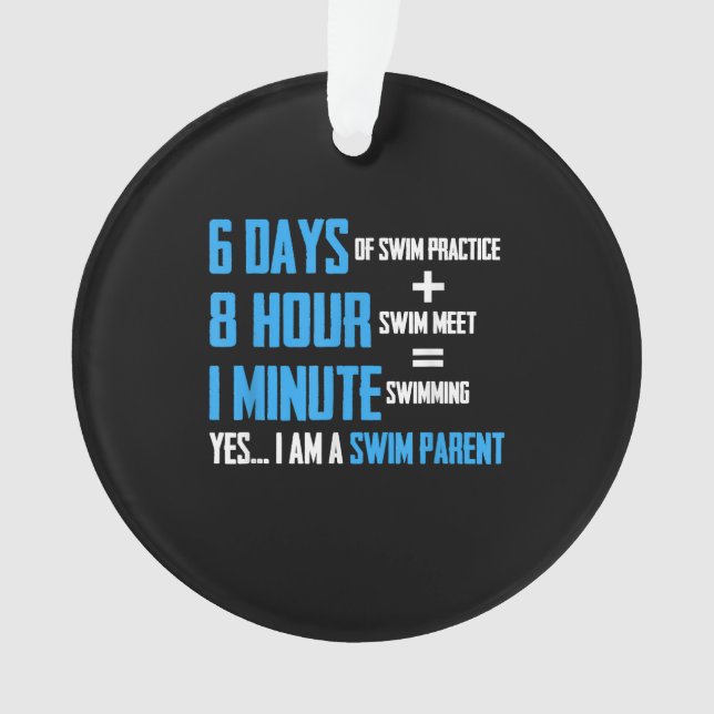 I Liebe Schwimmen - Kindergartendesign Ornament (Vorderseite)