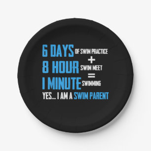 I Liebe Schwimmen - Kindergartendesign Pappteller