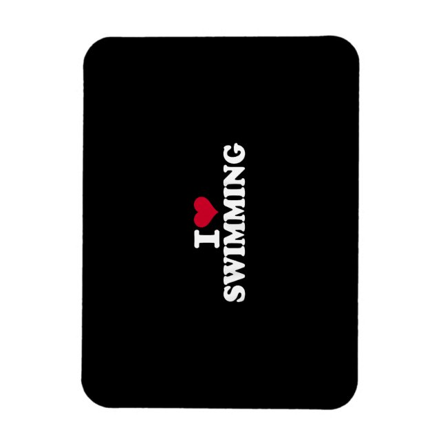 I Liebe schwimmen Magnet (Vertikal)