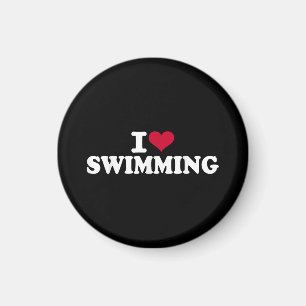 I Liebe schwimmen Magnet
