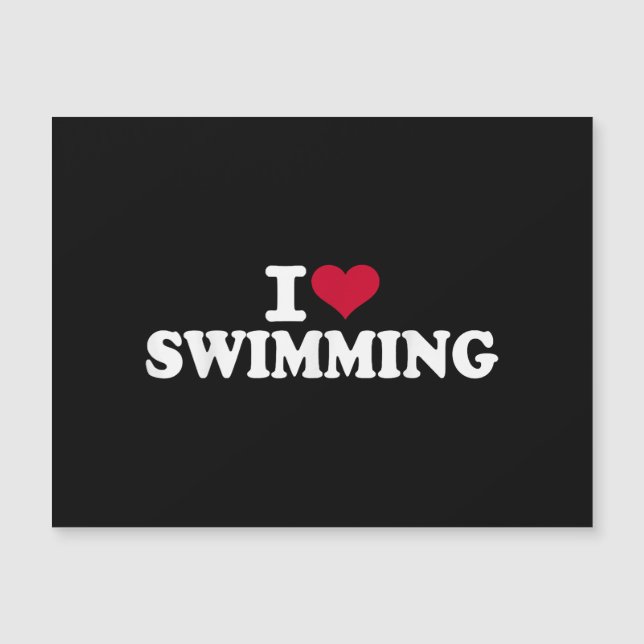 I Liebe schwimmen Magnetkarte (Vorderseite)