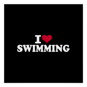 I Liebe schwimmen Poster