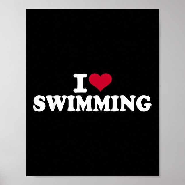 I Liebe schwimmen Poster (Vorne)