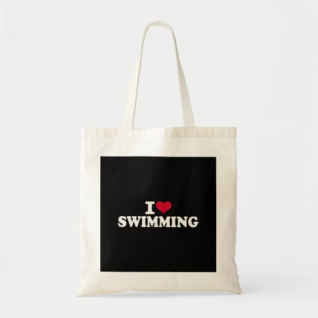 I Liebe schwimmen Tragetasche (Vorne)