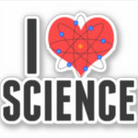 I Liebe Science Aufkleber<br><div class="desc">Ein phantastisches Wissenschaftsaufkleber-Set für einen Wissenschaftler oder Wissenschaftslehrer, das Lieben über Naturwissenschaften unterrichten und Experimente durchführen. Ich Liebe Science Design mit einem coolen Atom-Modell umwickelt um ein Herz.</div>