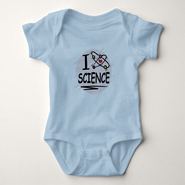 I Liebe Science Baby Strampler (Vorderseite)