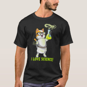 I Liebe Science Cat Chemie Niedlich Kation Pawsiti T-Shirt