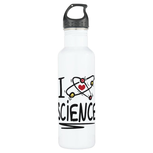 I Liebe Science Edelstahlflasche (Vorderseite)