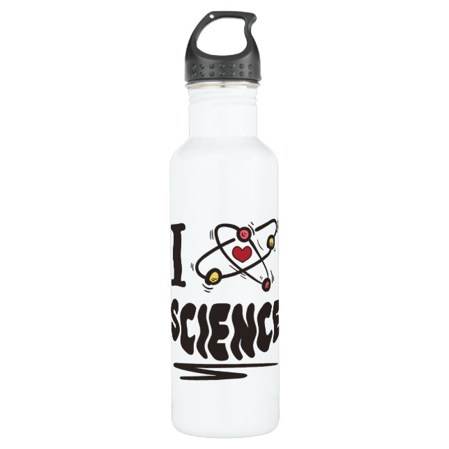 I Liebe Science Edelstahlflasche (Vorderseite)