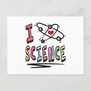 I Liebe Science Postkarte