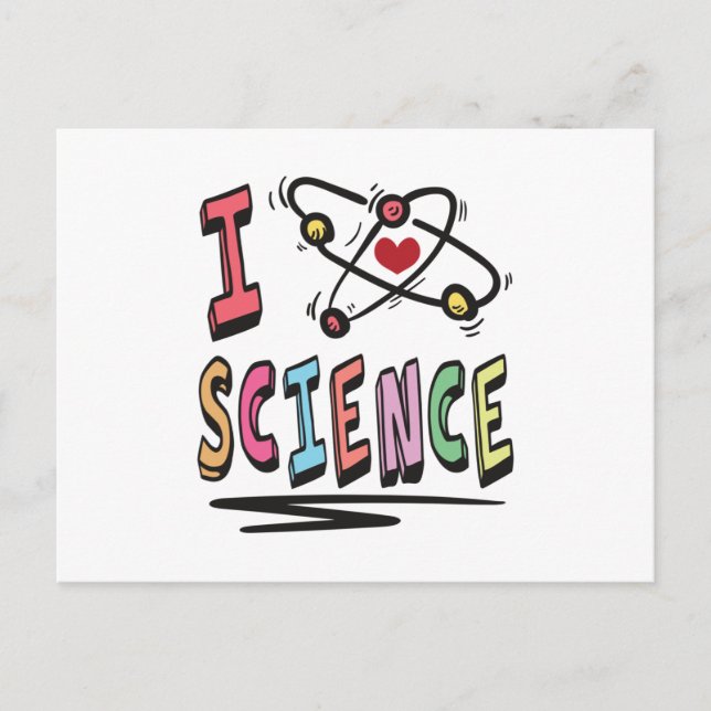 I Liebe Science Postkarte (Vorderseite)