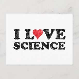 I Liebe Science Postkarte