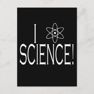 I Liebe Science Postkarte