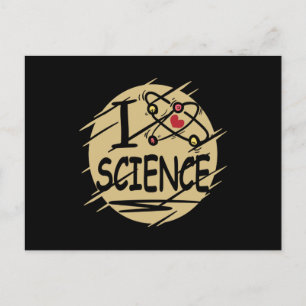 I Liebe Science Postkarte