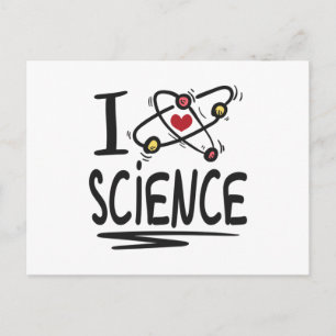 I Liebe Science Postkarte