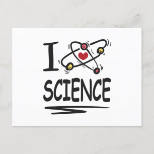 I Liebe Science Postkarte