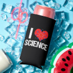 I Liebe Science Selters Dosenkühler<br><div class="desc">Ein cooler Wissenschaftslehrer-Seltzer kann schwarz cooler sein,  mit einem phantastischen I Liebe Science-Muster mit einem roten Herz,  umhüllt von einem Atom-Modell.</div>