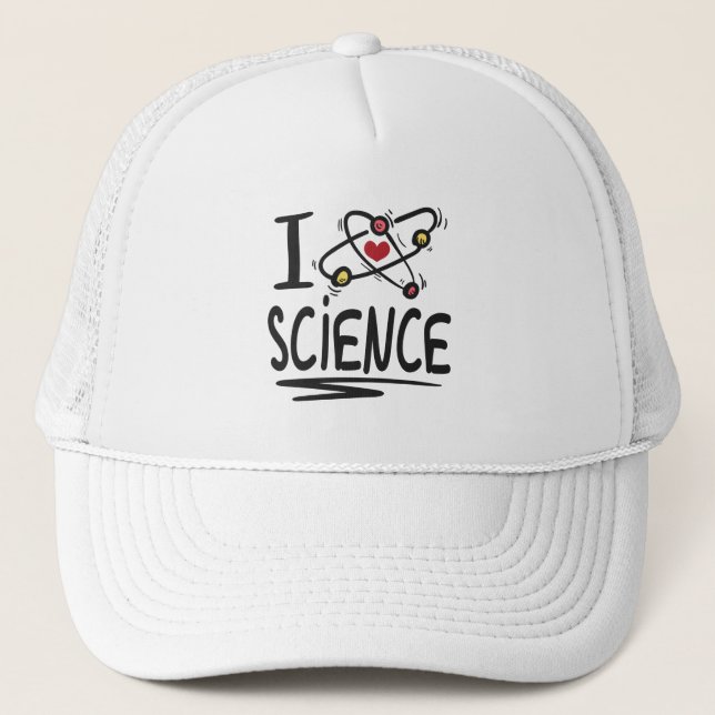 I Liebe Science Truckerkappe (Vorderseite)