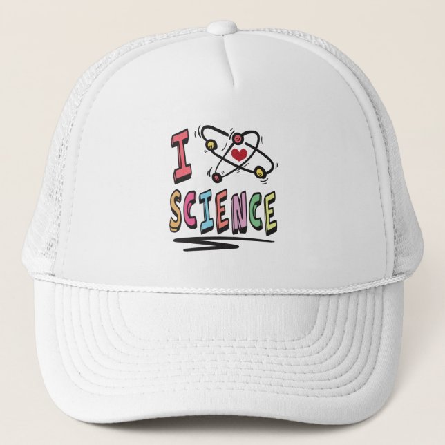 I Liebe Science Truckerkappe (Vorderseite)