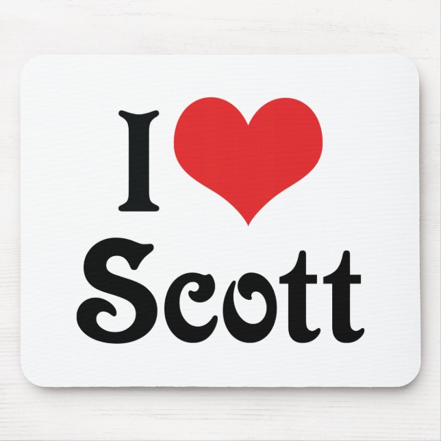 I Liebe Scott Mousepad (Vorne)