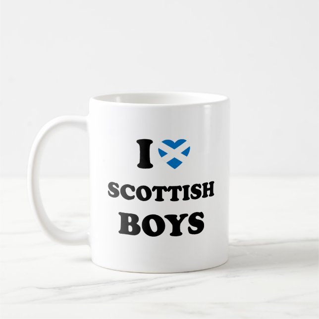 I Liebe Scottish Boys Kaffeetasse (Links)
