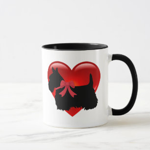 I Liebe, Scottish Terrier, großes rotes Herz Tasse