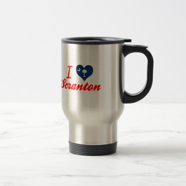 I Liebe Scranton, South Carolina Reisebecher (Rechts)