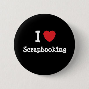 I Liebe Scrapbooking Herz maßgeschneidert persona Button