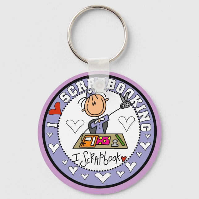 I Liebe Scrapbooking Schlüsselanhänger (Vorderseite)