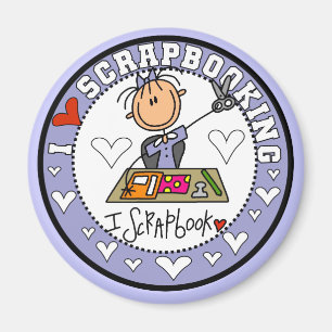 I Liebe Scrapbooking T-Shirts und Geschenke Magnet