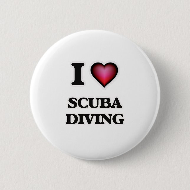I Liebe Scuba Diving Button (Vorderseite)