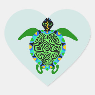 I Liebe Sea TURTLES - Meeresfauna - Spray Herz-Aufkleber