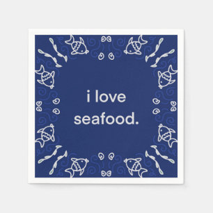 I Liebe Seafood Napkin Serviette