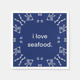 I Liebe Seafood Napkin Serviette