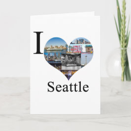 I Liebe Seattle Feiertagskarte