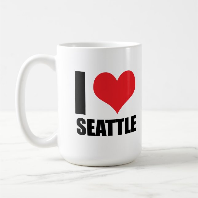 I Liebe Seattle Kaffeetasse (Links)
