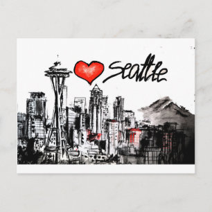 I Liebe Seattle Postkarte