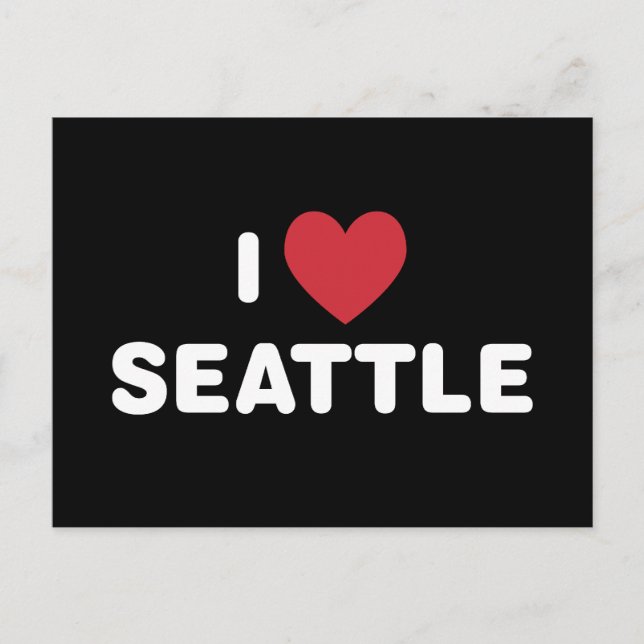 I Liebe Seattle Postkarte (Vorderseite)