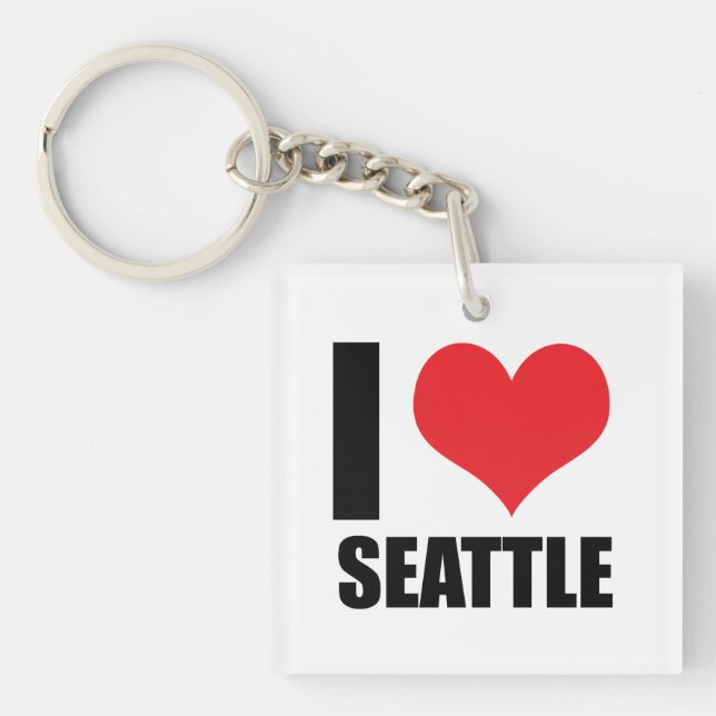 I Liebe Seattle Schlüsselanhänger (Vorderseite)