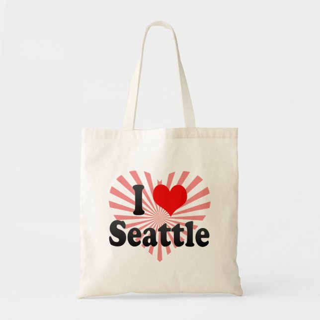 I Liebe Seattle, Vereinigte Staaten Tragetasche (Vorne)
