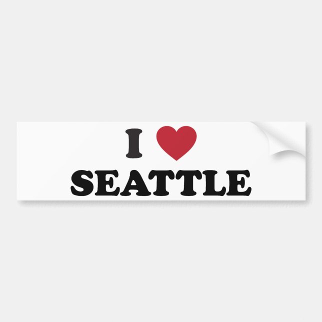 I Liebe Seattle Washington Autoaufkleber (Vorne)
