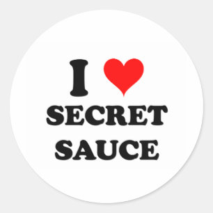 I Liebe Secret Sauce Runder Aufkleber