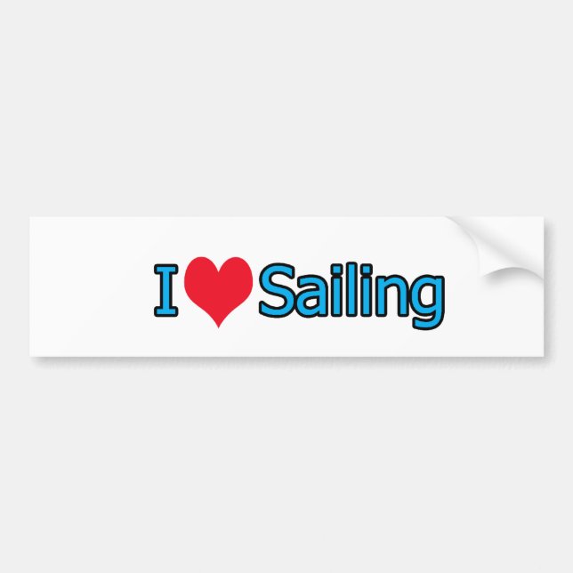 I Liebe-Segeln Autoaufkleber (Vorne)